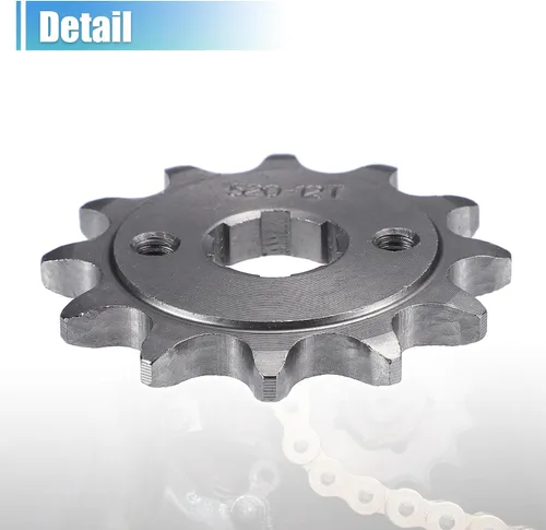 Miniatura 5 de X AUTOHAUX 1 Unidades 520 Estilo 12 Dientes 0.787 in ID Motocicleta Delantero Motor Piñón Motocicleta Dirt Pit Bike Mini Bike ATV