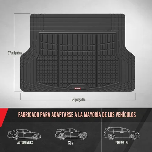 Miniatura 2 de Motor Trend FlexTough - Tapete de carga trasero, recortable, de alta resistencia para maletero, forro universal de carga trasera, flexible, tapetes