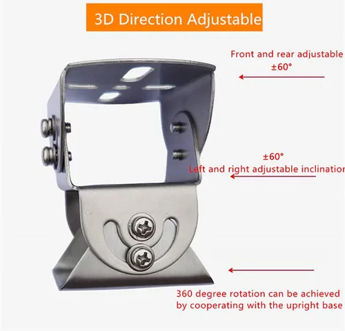 Miniatura 3 de Adaptador universal de acero de 2 capas para montaje en poste de pared, soporte universal de 3 ejes, adaptador de extensión de base de metal sólido