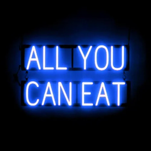 Miniatura 17 de SpellBrite BUFFET Sign Letrero relacionado con buffet con aspecto de neón, fuente de luz LED roja 22.6 x 6.3 pulgadas Rojo