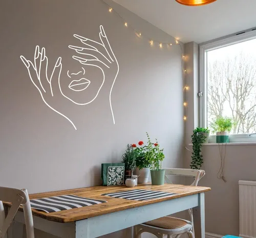 Miniatura 11 de Letrero de neón estético de neón de 19 pulgadas, decoración de pared con luz LED para el hogar, dormitorio, sala de estar, tienda, regalos