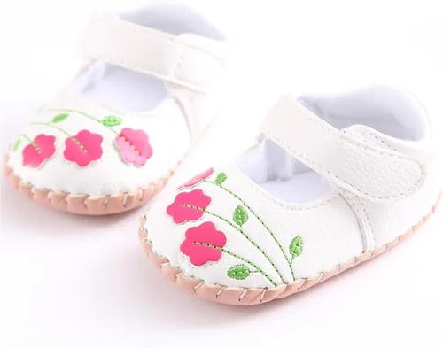 Miniatura 3 de Meckior - Zapatos de vestir para bebé y la princesa niña hechos a mano para niños y niñas de cuero sintético antideslizante para cuna para vestido