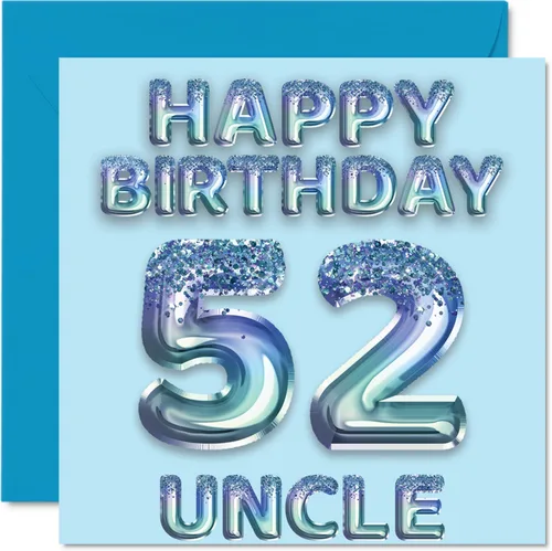 Miniatura 258 de Stuff4 Tarjeta de primer cumpleaños para niños, globo de fiesta con purpurina azul, tarjetas de feliz cumpleaños para niño de 1 año, nieto, hijo, 57