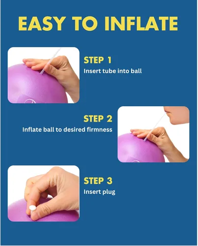 Miniatura 6 de ProBody Pilates Mini Pelota de Ejercicio - Bola de 9 Pulgadas para Entrenamiento de Estabilidad, Barra, Yoga, Núcleo y Terapia Física
