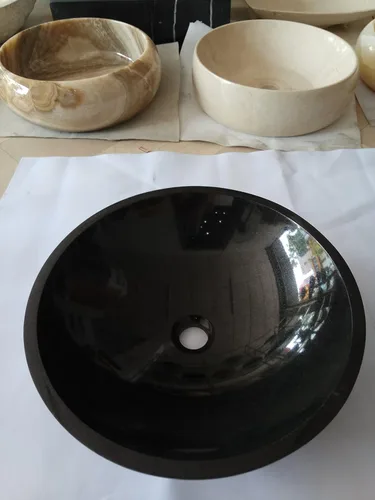 Miniatura 3 de VS430SHXI Shanxi Fregaderos de piedra natural de granito negro puro lavabos de baño