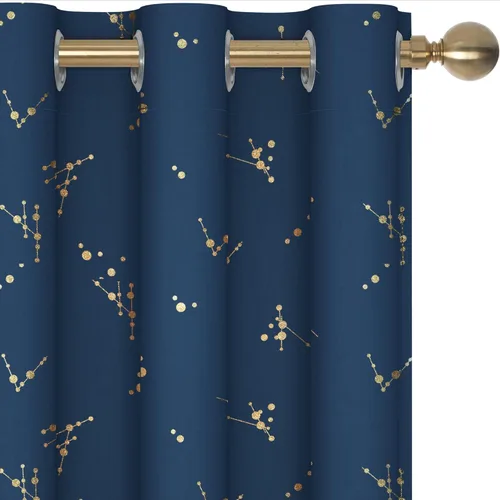 Miniatura 23 de Deconovo Cortinas opacas, 2 paneles, 52 x 72 pulgadas, cortinas con aislamiento térmico para oscurecer la habitación, con ojales para dormitorio