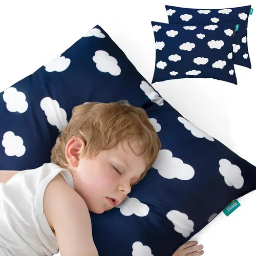 Almohada Biloban para niños pequeños para dormir, almohada para niños de 14" x 19" para cama de viaje pequeña, almohadas para siestas, almohadas