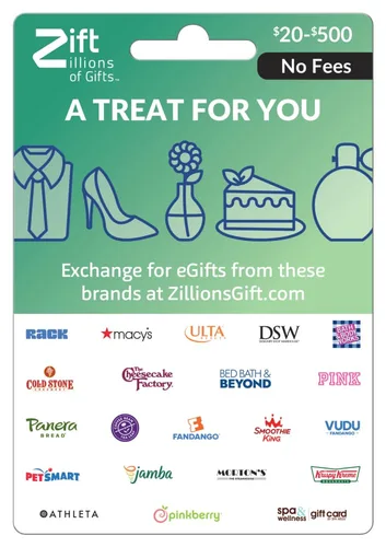 Zift Zillions A Treat for You Shopping & Dining Gift Card