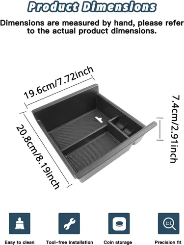 Miniatura 5 de Ruiya Organizador de consola 4Runner 2014-2024 para Toyota 4Runner 5ª generación, accesorios de material ABS, reposabrazos consola guantera, Toyota