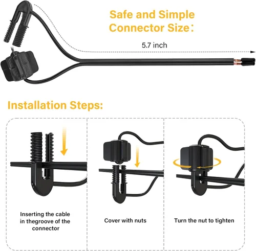 Miniatura 5 de Conector de cable de bajo voltaje Torsión de bloqueo rápido con conectores de cable eléctrico Tapón de terminales de tornillo para iluminación