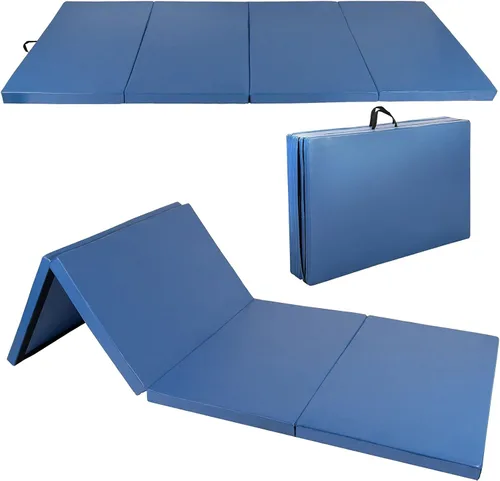 Miniatura 9 de Polar Aurora - Esterillas de gimnasia plegables de 4 pies x 10 pies x 2 pulgadas, para ejercicio aeróbico, estiramiento y yoga