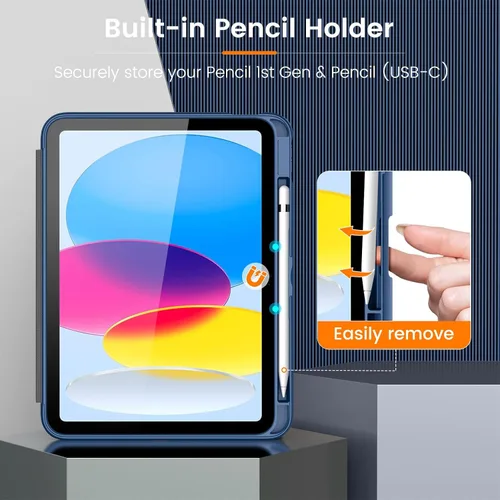 Miniatura 7 de MoKo Funda para iPad (A16) 11ª Generación de 11 pulgadas 2025/iPad 10ª Generación de 10.9 pulgadas 2022 con Soporte para Lápiz