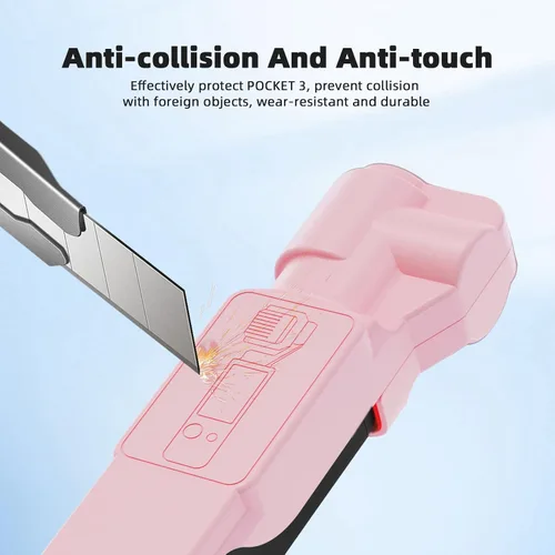 Miniatura 5 de BRDRC Pocket 3 Funda protectora para Xtra Muse Gimbal Lens Cap Protector de pantalla para DJI Osmo Pocket 3 Creator Combo/Xtra Muse Accesorios (rosa)