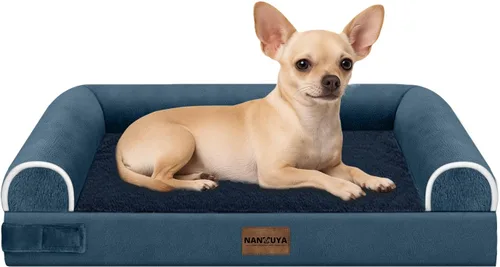 Miniatura 40 de Cama ortopédica lavable para perros medianos y grandes: cama con cojines de apoyo para perros medianos y grandes, cama impermeable de espuma tipo