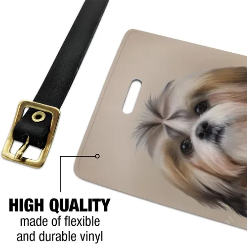 Miniatura 2 de Shih Tzu - Juego de 2 etiquetas de identificación para equipaje de perro