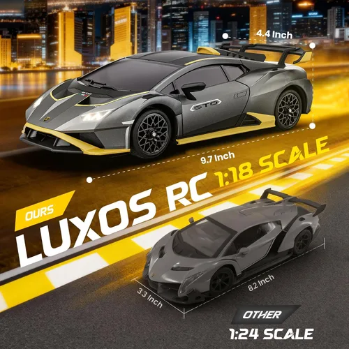 Miniatura 3 de Lamborghini - Auto de control remoto, escala 1:18, auto de juguete Lamboghini con licencia oficial, autos RC geniales para niños y adultos de 4, 5