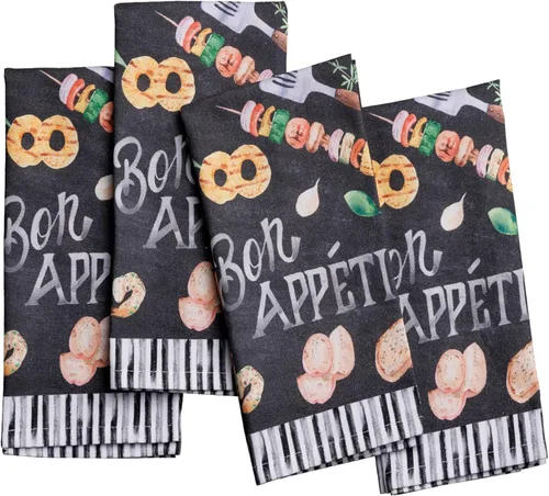 Miniatura 54 de Maison d' Hermine Happy Florals - Juego de 4 servilletas 100% algodón suave y cómodo perfectas para cenas familiares, bodas, fiestas de cóctel, 063