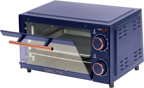 Miniatura 7 de Horno tostador de 2 rebanadas, horno pequeño de encimera, mini horno compacto para pizza de 9 pulgadas, con temporizador y control de temperatura
