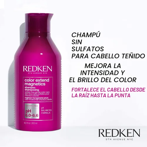 Miniatura 3 de Redken Color Extend Magnetics Shampoo For Color-Treated Hair - Gently Cleanses & Protects Color, With Amino Acid, Sulfate-Free Shampoo