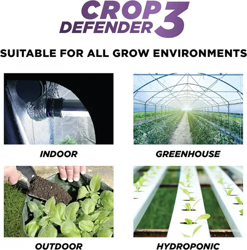 Miniatura 6 de Grower's Ally Crop Defender 3 Concentrado – Miticida natural, insecticida, control fungicida para plantas – Aerosol eliminador seguro para jardín