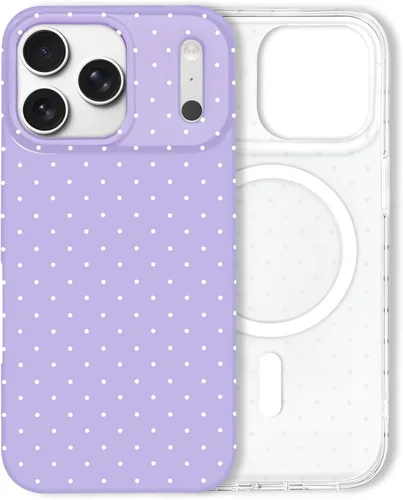 Miniatura 206 de Hython Funda para iPhone Air, diseño estético de lunares lindos, funda simple de 6.5 pulgadas, delgada, antiarañazos, parachoques de TPU suave, a