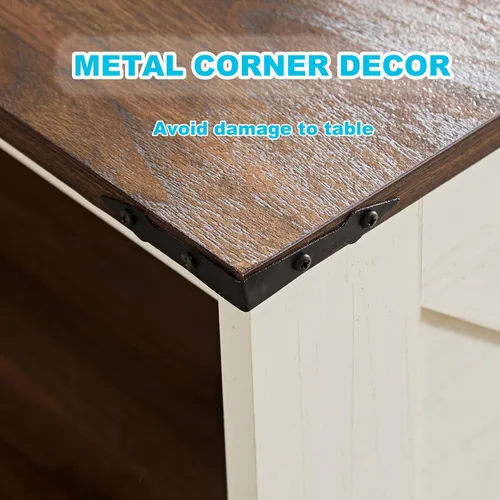 Miniatura 7 de OKYCI Mesa de centro de granja para sala de estar, mesas de centro cuadradas de madera, 31.5 pulgadas de profundidad x 31.5 pulgadas de ancho