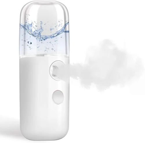 Miniatura 9 de GIVERARE Nano Vaporizador Facial, Mini Vaporizador de Mano, Vaporizador Recargable por USB, Tanque de Agua Visual de 30ml, Hidratante y Humectante
