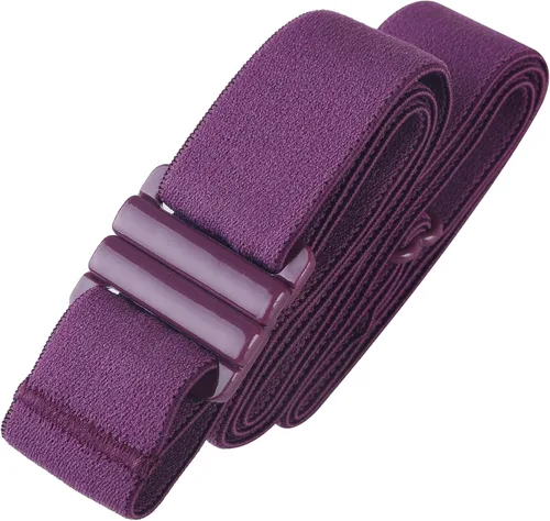 Miniatura 62 de Cinturón elástico ajustable – Cinturones para mujer, cinturón de cintura antideslizante, sin mostrar hebilla plana para mujer