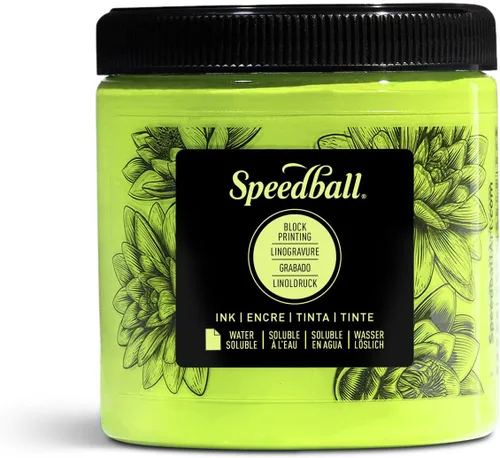 Miniatura 28 de Speedball Tinta de impresión en bloque soluble en agua 3815 – Color intenso con acabado satinado AP no tóxico 8 onzas líquidas, peltre