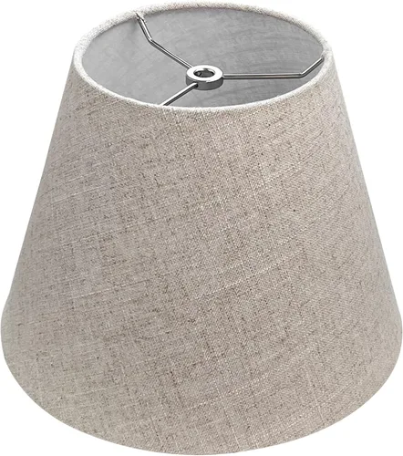 Tootoo Star Pantalla de lámpara pequeña blanca para reemplazo de lámparas de pie de mesa, 6 x 10 x 7.5 pulgadas, tela de tela, modelo Spider (marrón)