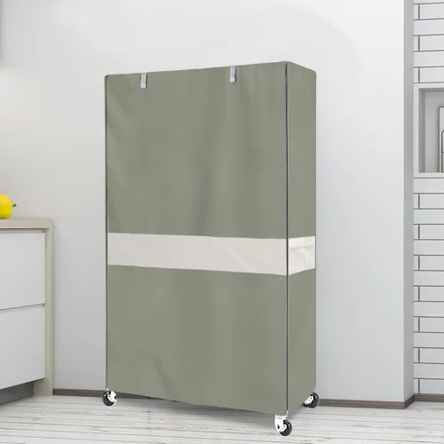 Miniatura 6 de Funda impermeable para estante de alambre resistente, protector de estantería de almacenamiento de garaje, ajuste universal de 30 x 14 x 62 Verde