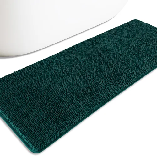 Miniatura 56 de Alfombra de baño pequeña de 12 x 18 pulgadas, lavable y absorbente, antideslizante, alfombra de baño de felpilla gruesa y suave para baño, ducha