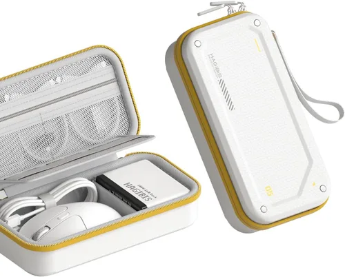 Miniatura 10 de Hagibis Organizador electrónico de viaje Bolsa de viaje EVA Hardshell PU bolsa de transporte portátil para mouse, cargador, cables, banco de Negro