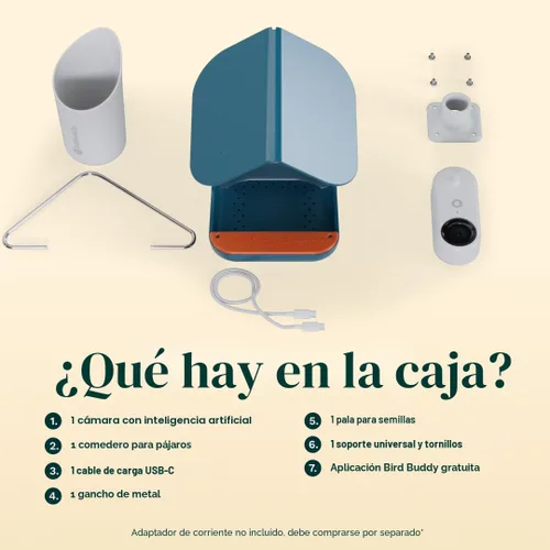 Miniatura 11 de Birdbuddy PRO Comedero Inteligente para Aves sin Energía Solar con Cámara - Identificación de Especies de Aves por IA, Fotos de 5MP, Cámara