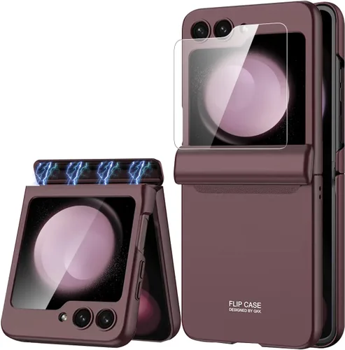 Miniatura 11 de Miimall Funda para Samsung Galaxy Z Flip 5 con protección de bisagra, [protector de pantalla integrado] Funda de cuerpo completo de policarbonato