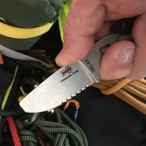 Miniatura 5 de ESEE Imlay SAR Swiftwater - Cuchillo de rescate, funda, placa de clip, correa de retención (funda naranja)