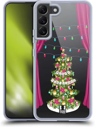 Head Case Designs Traditional Decor Merry Christmas Trees Gel Case [Military Grade Protection] Compatible with Samsung Galaxy S22+ 5G and Compatible
