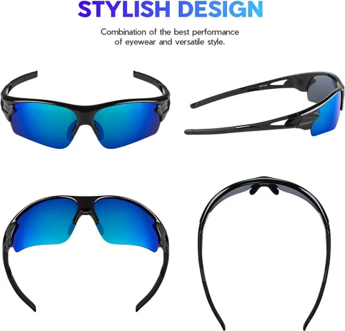 Miniatura 2 de BEACOOL Polarized Sports Sunglasses for Men Women Youth Baseball Fishing Cycling Running Golf Motorcycle Tac Glasses UV400