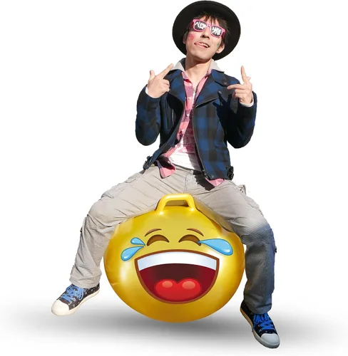 Miniatura 13 de Waliki Emoji 3 Pelota de Ejercicio y Fitness, 18"/45cm, Tamaño Perfecto para Niños de 3 a 6 Años, Fácil de Inflar, Probada en Seguridad