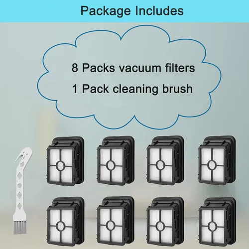 Miniatura 6 de Bvhonwe Paquete de 8 filtros de repuesto 1866 compatibles con aspiradoras Bissell Crosswave 1785 2306 2551 y 2554 CrossWave Cordless Max todo