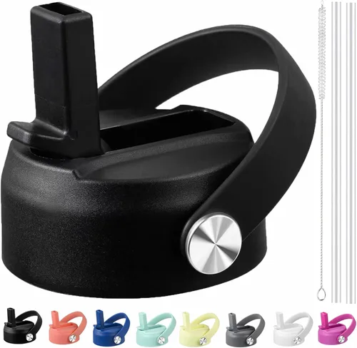 Miniatura 17 de Tapa de popote para boca ancha Hydro Flask, tapas con popote para Hydroflask de boca ancha de 12, 16, 18, 20, 32, 40 onzas, tapa de popote de Lluvia