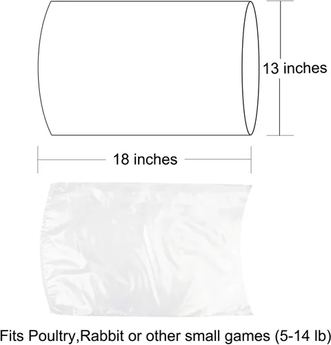 Miniatura 2 de Bolsas retráctiles para aves de corral, paquete de 30 unidades de 13 x 18 pulgadas transparentes para aves de corral con 30 lazos de cremallera, un