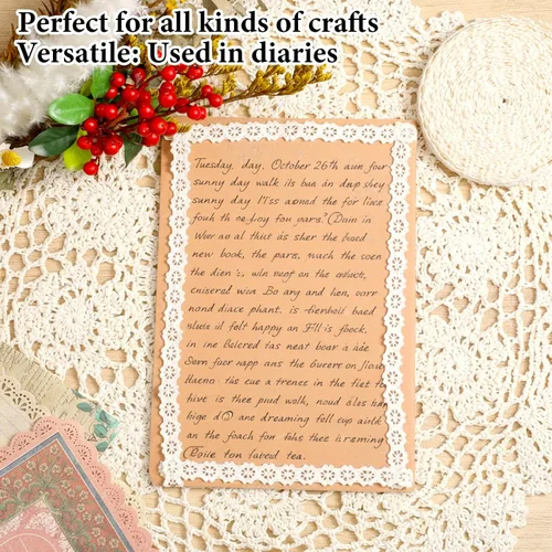 Miniatura 5 de 20 yardas de encaje para coser, encaje de algodón beige, adornos de cordones para coser, adornos de cinta de algodón para manualidades, envoltura