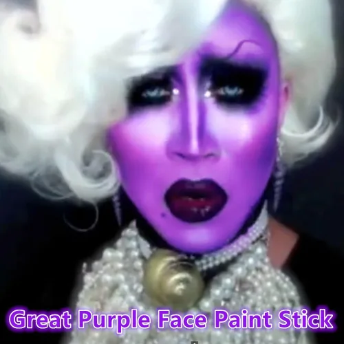Miniatura 7 de Go Ho Barra de Pintura Facial Morada Mezclable en Crema, Pintura Corporal Morada de Cobertura Total para Adultos, Niños, Halloween, Cosplay, SFX