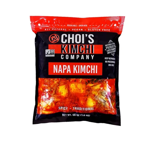 Kimchi de col de napa picante de medio galón (3.5 libras) [vegano, sin gluten, sin OMG, probiótico] por Choi's Kimchi Co. Fabricado en Estados