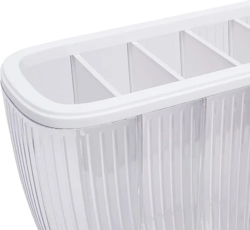 Miniatura 8 de Dispensador de alimentos secos, dispensador de cereales de 6 rejillas montado en la pared con tolva de taza medidora, compartimento ajustable