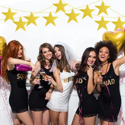 Miniatura 6 de 60 recortes de estrellas con purpurina, estrellas de papel impresas dobles, 6 pulgadas, suministros de decoración de fiesta de boda y aula (dorado)