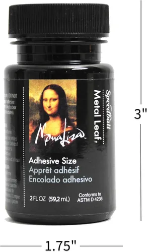 Miniatura 3 de Mona Lisa Adhesivo de Hoja Metálica Fabricado en Estados Unidos - Tamaño de 2 oz para Dorado de Oro, Plata y Cobre - Pegamento para Manualidades a