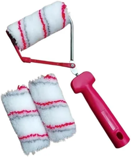 Miniatura 5 de Kit de Rodillos de Pintura Pinceles De Pared De 4 Pulgadas, Herramienta De Pintura Decorativa, Rodillo De Pintura Multifuncional, Rodillo De Tambor