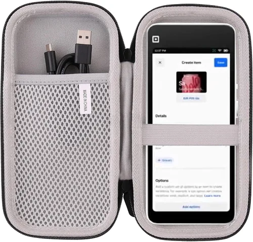 Miniatura 9 de WAIYUCN Estuche de transporte duro compatible con Square Handheld - Estuche portátil para máquina de tarjetas de crédito POS (negro)